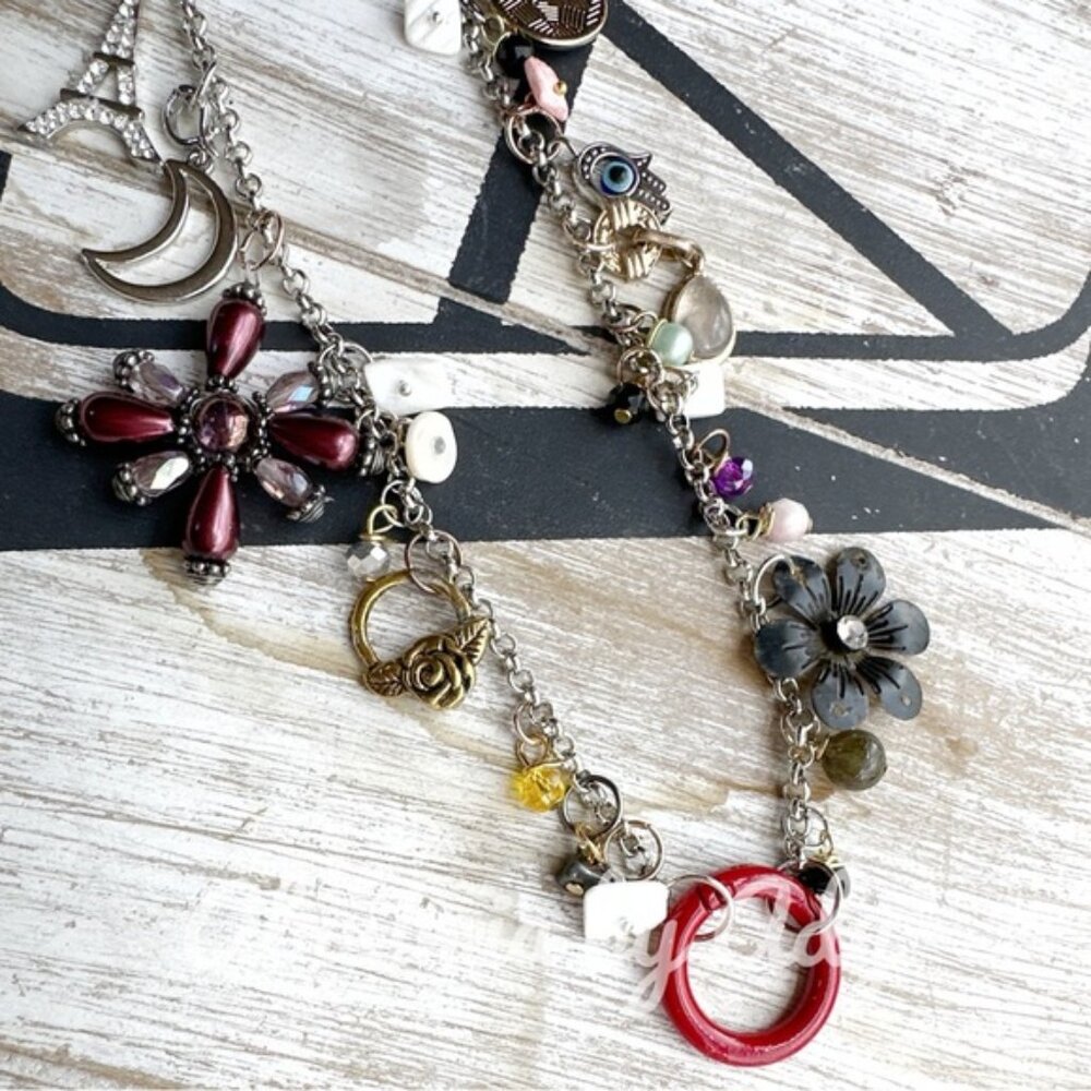 Colorful multi charms necklace - Picture 3 of 3